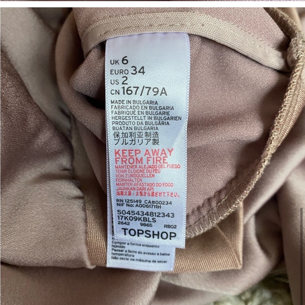 Topshop satin bomber jacket, zip closure, pink, size 2 - Picture 6 of 6